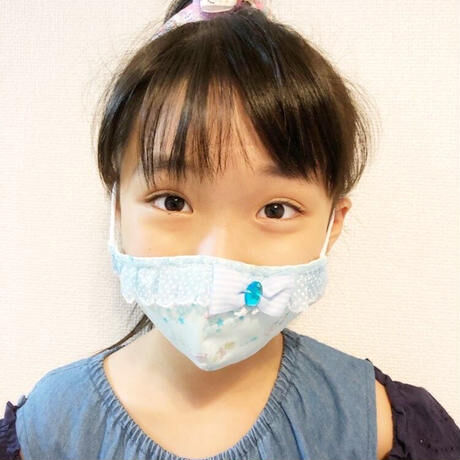 さらさらさわやかプリンセスマスク　赤いドット　子供用Sサイズ