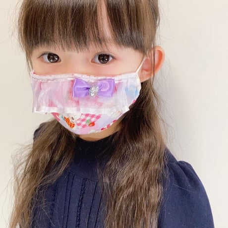 【販売商品】さらさらさわやかプリンセスマスク　バレリーナパープル　子供用Ⅿサイズ