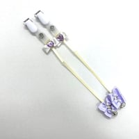 【販売商品】プリンセスストラップ　ラベンダーハート