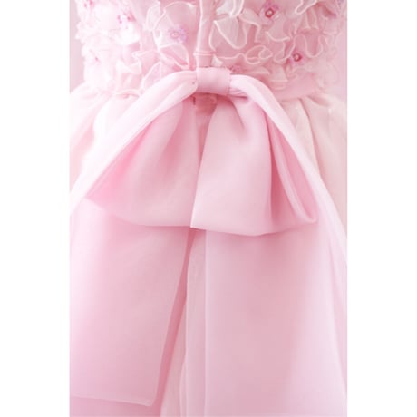 【レンタルドレス】　　　たっぷりギャザーのお花畑<ドレス丈 64cm>