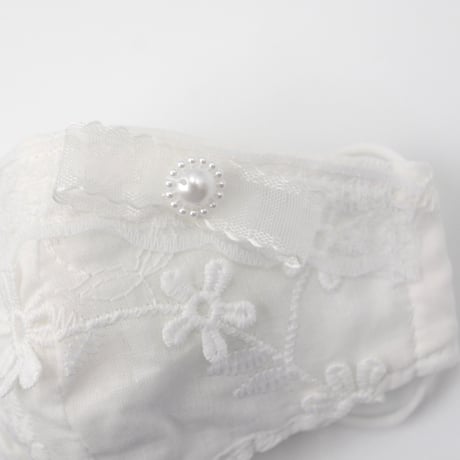 【販売商品】ふわふわパイルのフォーマルプリンセスマスク　幸せの花　幼児用Mサイズ