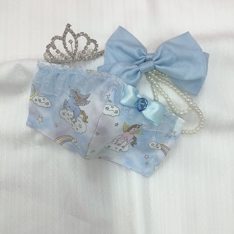 【販売商品】さらさらさわやかプリンセスマスク　ブルーペガサス　大人用Ｌサイズ