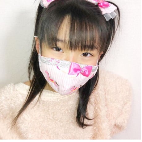 さらさらさわやかプリンセスマスク　赤いドット　子供用Sサイズ