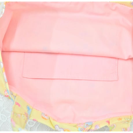 レッスンバッグ  うさちゃんくまちゃん　イエロー