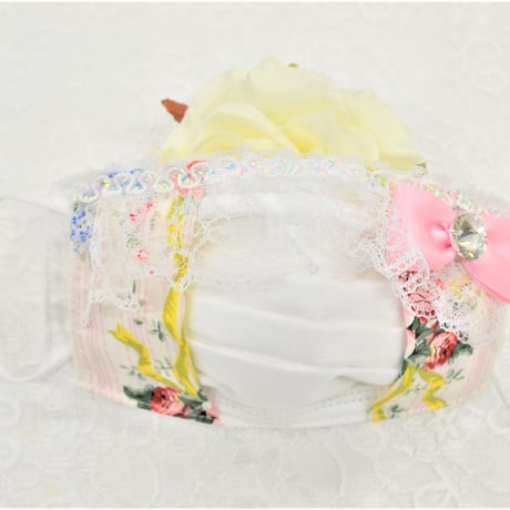 【販売商品】プリンセスマスク（不織布マスク用カバー)　ロココな気分　子供用Ⅿサイズ