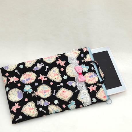 【販売商品】プリンセスかわいいタブレットケース 　アリスブラック