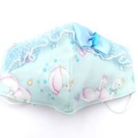 【販売商品】さらさらさわやかプリンセスマスク　水色あひる　子供用Sサイズ