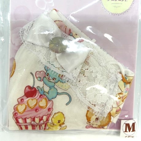 【販売商品】ふわふわパイルのプリンセスマスク　ホワイトティーパーティー　子供用Ｍサイズ