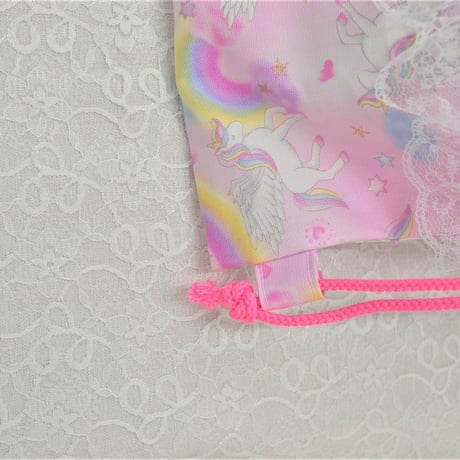 ナップサック　虹色ユニコーン