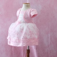 【レンタルドレス】　　　ボレロ風ピンク　　　　　<ドレス丈 49cm>