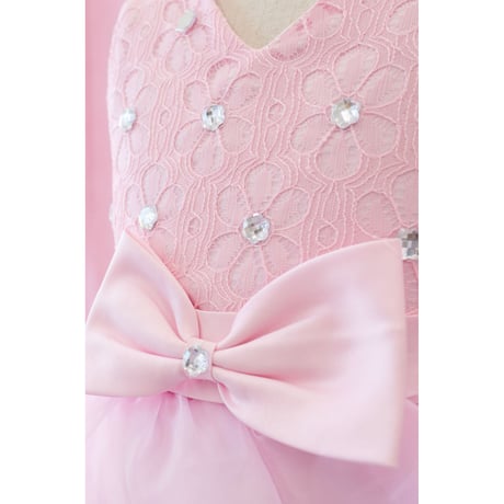 【レンタルドレス】　　　ピンクふわふわ４段　　　<ドレス丈 74cm>