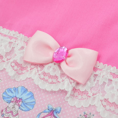 ドローストリングバッグ　ピンクバレリーナ