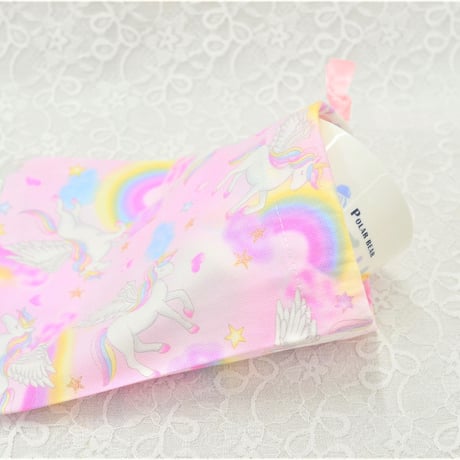 お弁当袋とコップ袋　虹色ユニコーン