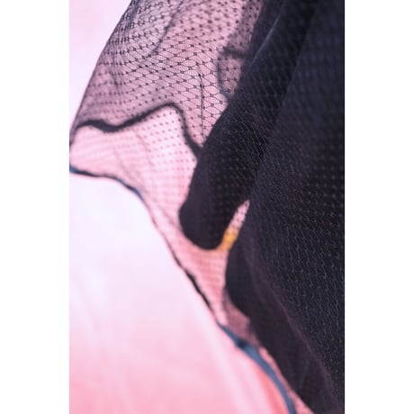 【レンタルドレス】　　　オフ白×紺のツートンカラー<ドレス丈 92cm>