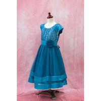 【レンタルドレス】　　　アンティークブルー　　　<ドレス丈 84cm>