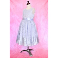 【レンタルドレス】　　　シルバードット　　　　　<ドレス丈 77cm>
