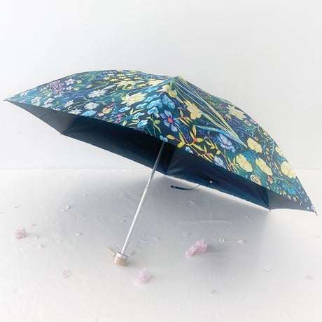 晴雨兼用傘(折りたたみ傘)「somewhere」花の中の動物たち