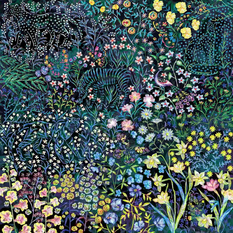 植物と動物のイラスト スカーフ 植物と動物のイラスト スカーフ Gucci シルクスカーフ 植物動物