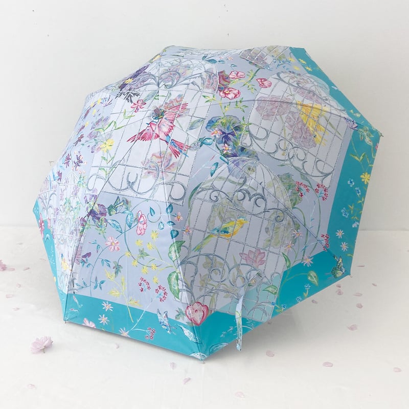 晴雨兼用(ショート傘50cm)「room」部屋の中の鳥籠 | mumea