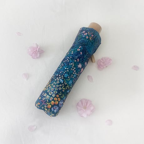 晴雨兼用傘(折りたたみ傘)「somewhere」花の中の動物たち
