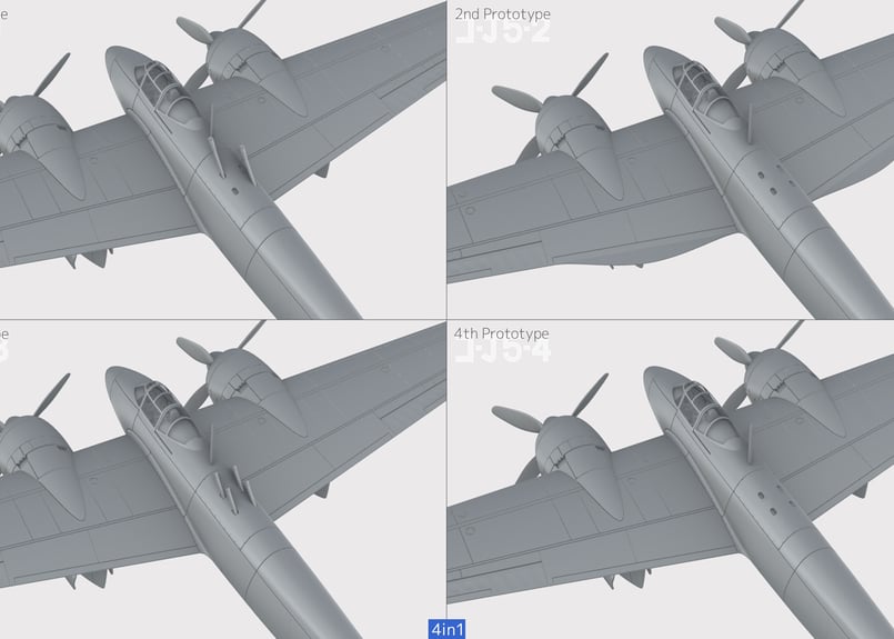 1/72 日本海軍 中島J5N天雷 | ウシモデル | 試作航空機レジンキット