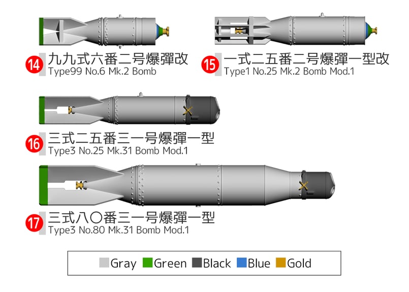 単品>1/72 日本軍 航空爆弾 | ウシモデル | 試作航空機レジンキット