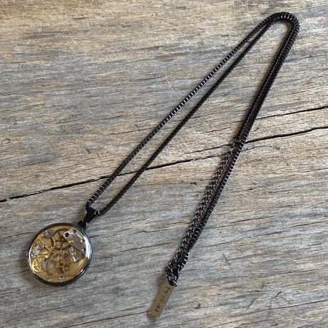 CLOPOA BLACK standard necklace gold【K0567】