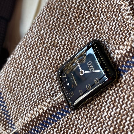 antique black dial hatpin/lapel pin(ボックス付)【K0828】