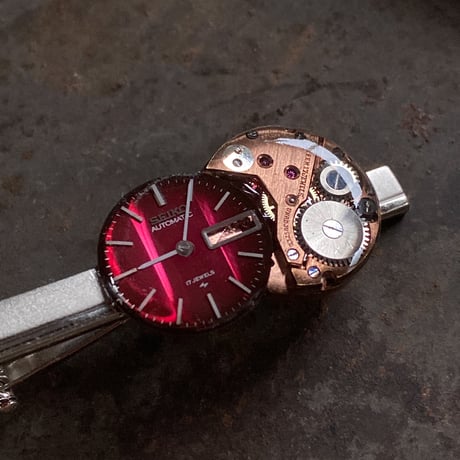 antique dial&copper movement tiepin【K0743】
