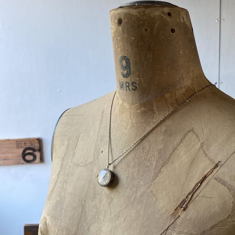 antique dial&movement reversible necklace【K0610】