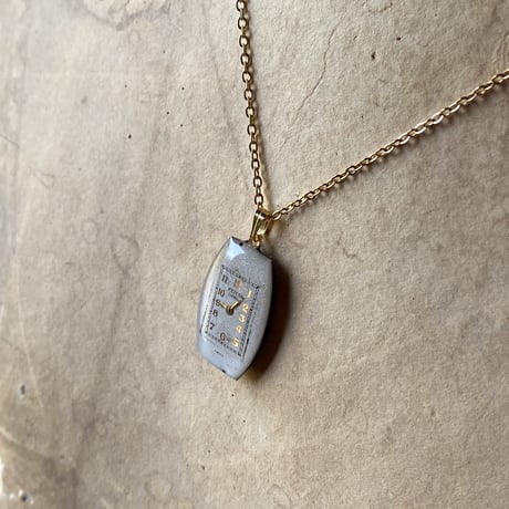 antique dial long necklace K18GP "KELTON"【K0870】