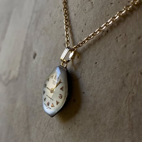 【K0611】 antique dial necklace K18GP