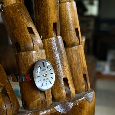 antique oval dial ring "SEIKO" #15【K0769】