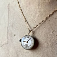【K0663】antique dial&movement necklace K18GP