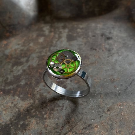 【K0619】 CLOPOA drops ring light green 17号