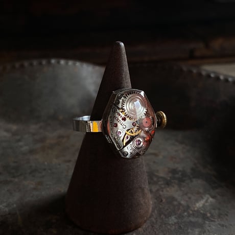 【K0653】 antique movement ring #14