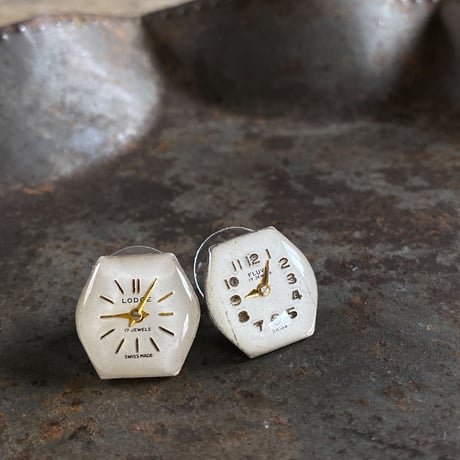 【K0625】 dial pierced earrings