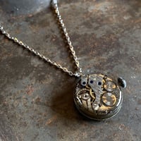 antique dial&movement reversible necklace "citizen"【K0540】