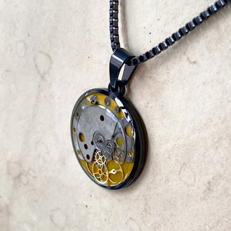 CLOPOA BLACK standard necklace yellow【K0903】