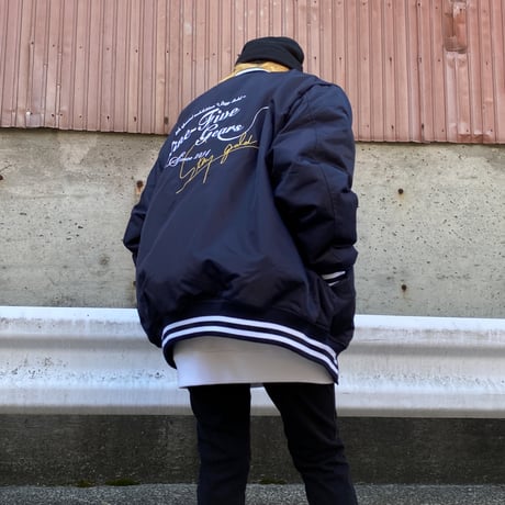 【先行販売】スタジアムジャケット「STAY GOLD」 ネイビー×ホワイト 2種【企画展「STAY GOLD」アパレル】
