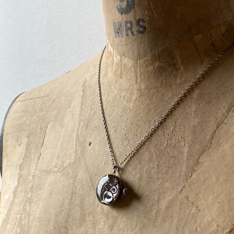 antique dial&movement reversible necklace "seikosha"【K0539】