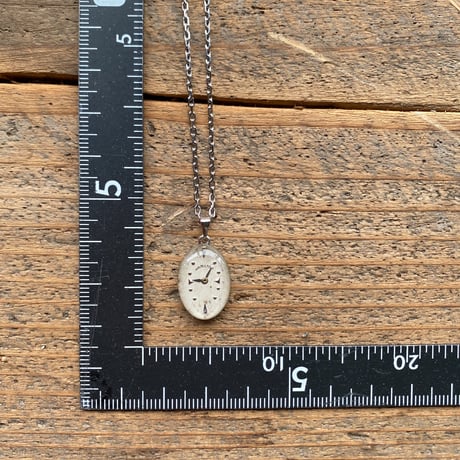 antique dial necklace "HAMILTON"【K0832】