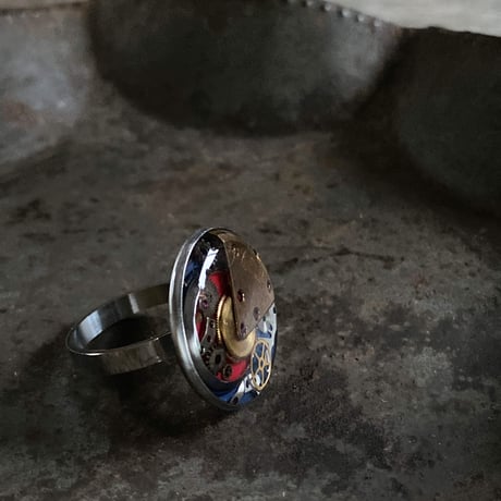 【K0636】 multicolored drops ring large 14号