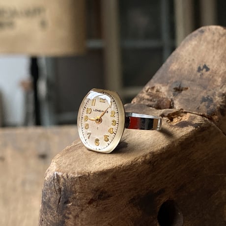 antique tonneau dial ring "LONGINES" #13【K0915】
