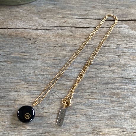 【K0700】 antique dial necklace K18GP "Sマーク"