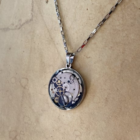 CLOPOA standard necklace navy blue【K0983】