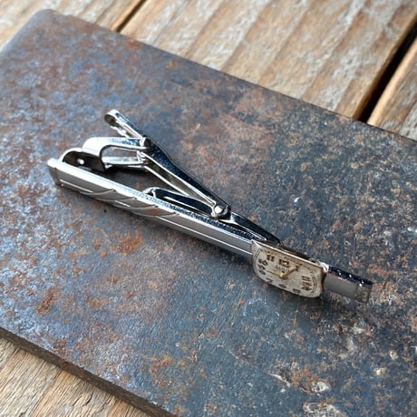 antique square dial tiepin "ELGIN"【K0849】