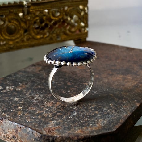 【企画展作品】antique skyblue dial ring "SEIKO" SV925 #13【something special/S0012】