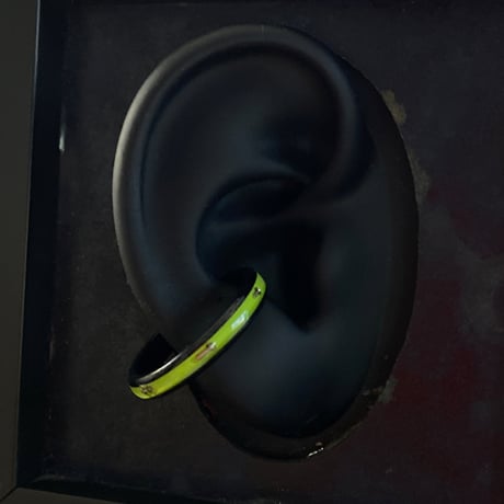 CLOPOA BLACK large 2way earcuff&rings light green #22【K0866】