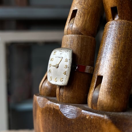 【new!!】antique tonneau dial ring #13 "WITTNAUER" 【K1024】